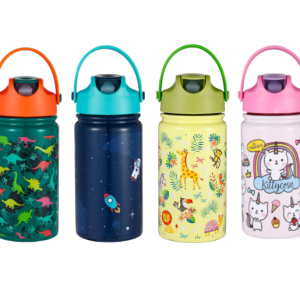 2'li Çocuk Matara Seti 450 Ml Paslanmaz Çelik Pipetli Termos Bpa İçermez (Yedek Pipet ve Temizleme Fırçası Mevcut)