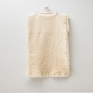 Sarı Püsküllü Bürümcük Multi Müslin Bebek Battaniye